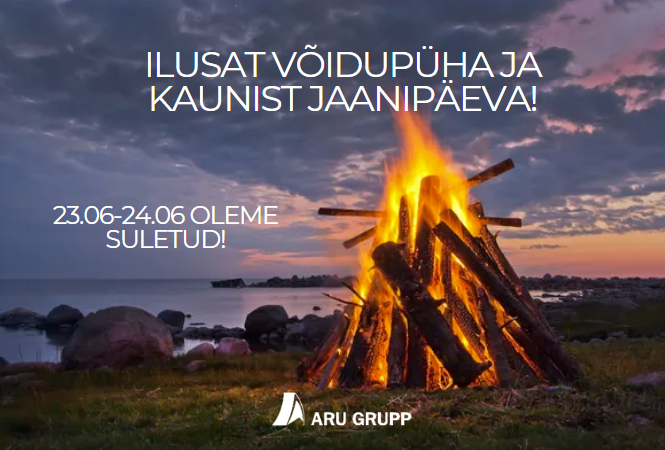 23.06-24.06.25 oleme suletud.