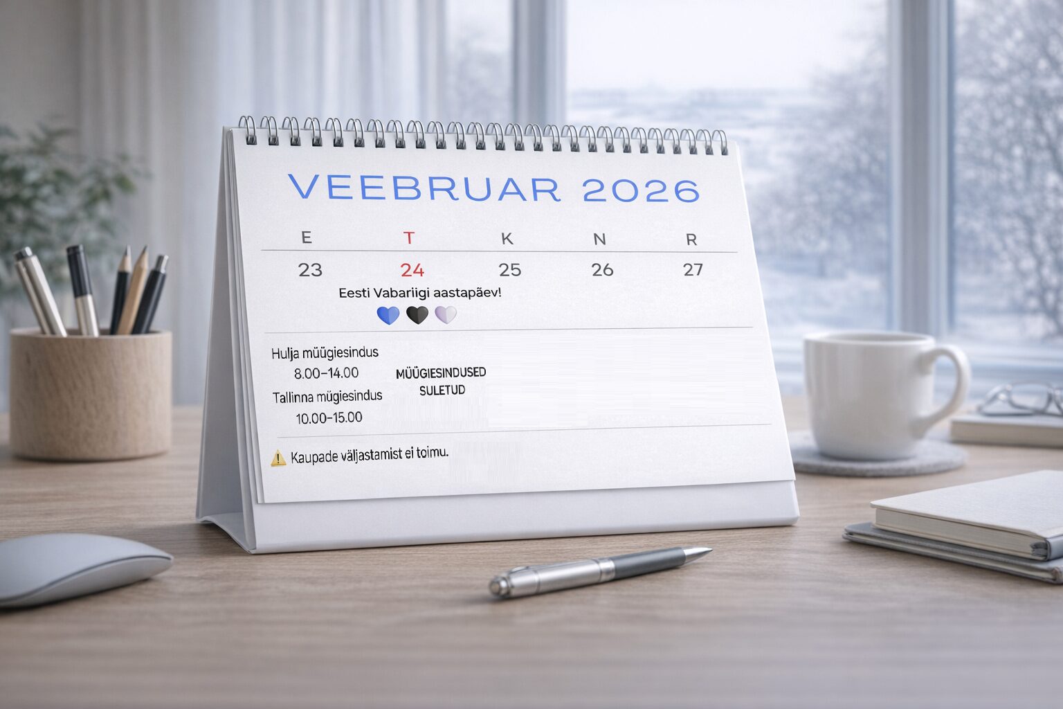 Lahtiolekuajad 23.–24. veebruaril